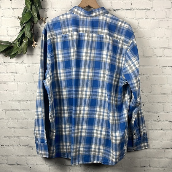 UNTUCKIT Men's Fiano Blue Check Plaid Long Sleeve Shirt size XXXL - Picture 2 of 5